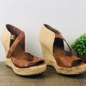Matisse Wedge espadrilles brown leather sandals